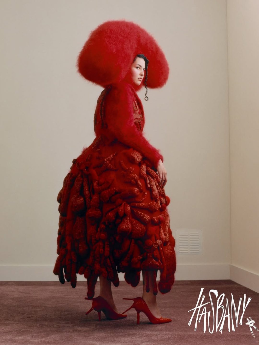 BEAUTY PAPERS X MYAH HASBANYThis coat took 1 year to make and over 300,000 beads stitched on one